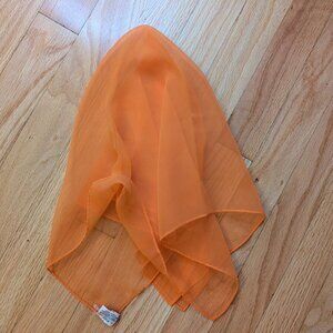 vintage 60s orange neck hair scarf Robinson & Golluber made in Japan retro sheer